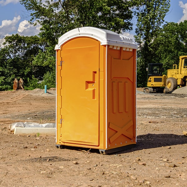 how often are the porta potties cleaned and serviced during a rental period in Belcamp